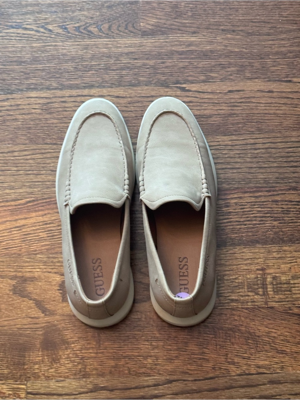 Guess Taupe Slip-On Sneakers with Rubber Soles